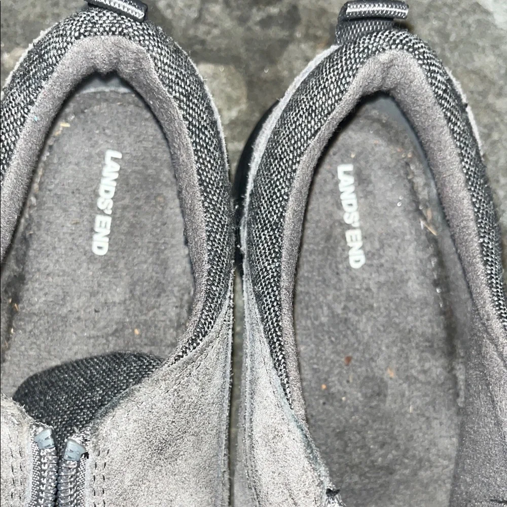 Lands' End Women's Gray and Black Loafers